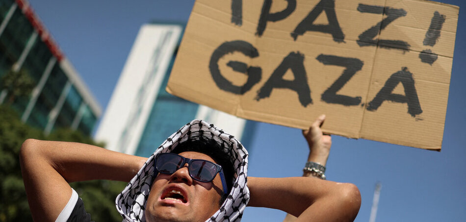 „Paz Gaza!” – „Békét Gázának!”: palesztinbarát tüntetés Mexikóban