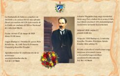 Meghívó José Martí tiszteletére tartandó koszorúzásra