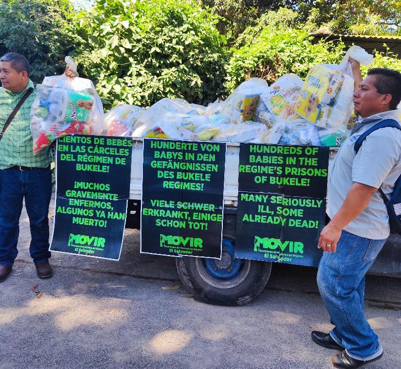 A Movir, az „El salvadori rezsim áldozatainak szervezete” tiltakozó kampánya Európából és az USA-ból is támogatást remél a gyerekek szabadon bocsátását követelő követeléséhez