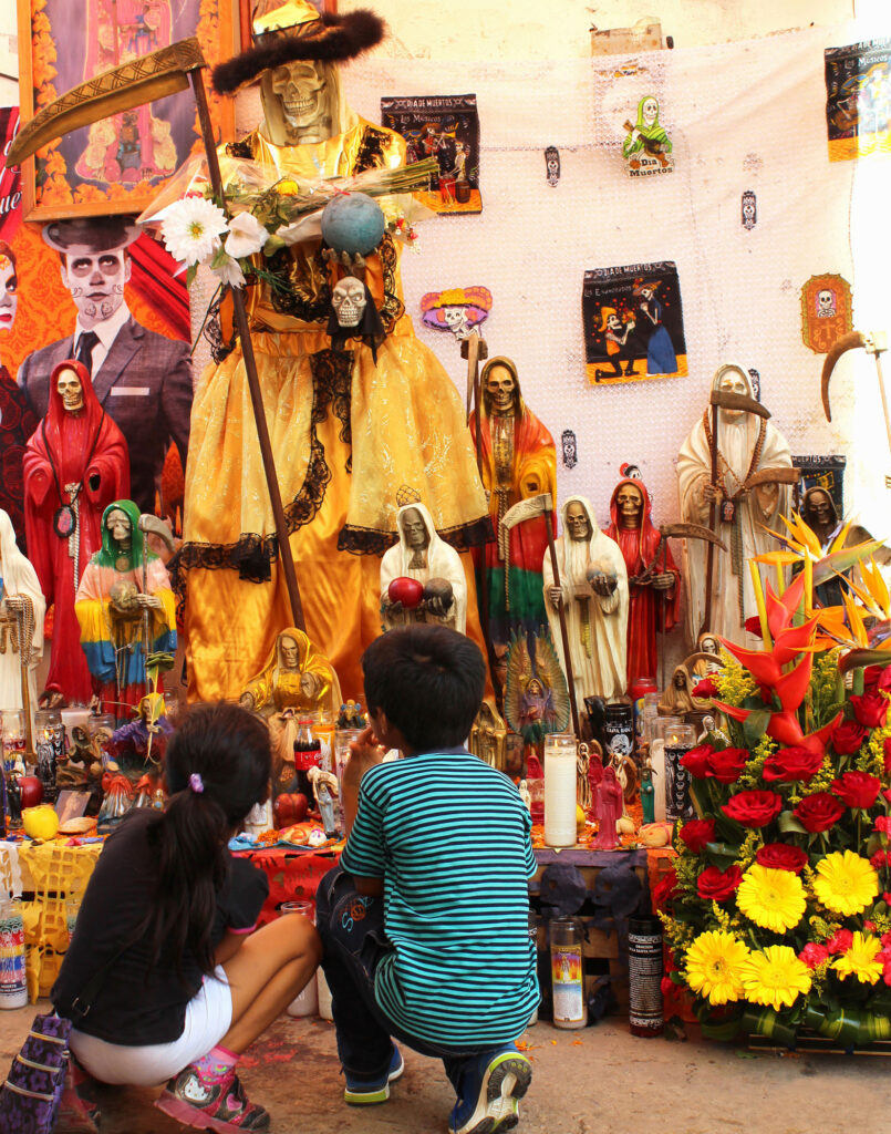 A Santa Muerte-nak Mexikóban is megvan a helye a halottak napján, mint Tamaulipasban