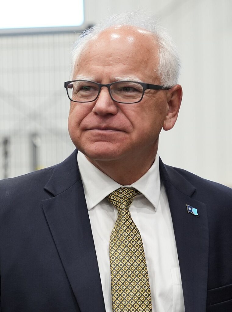 Tim Walz kormányzó, Kamala alelnökjelöltje