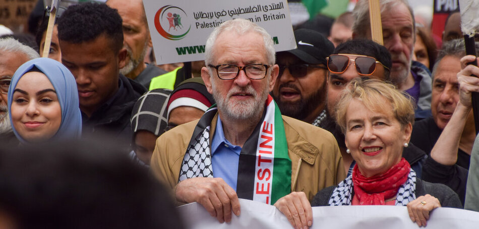 Palesztina oldalán: Jeremy Corbyn a Nakba évfordulója alkalmából rendezett tüntetésen