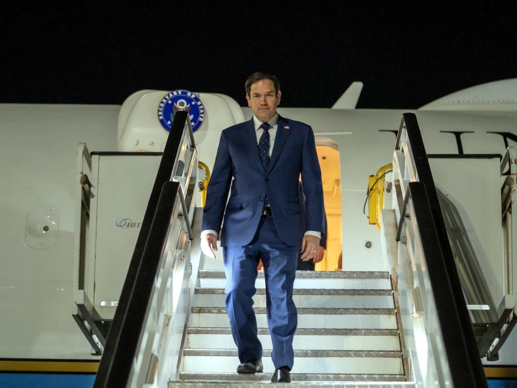 Rubio amerikai külügyminiszter Santo Domingóba érkezésekor