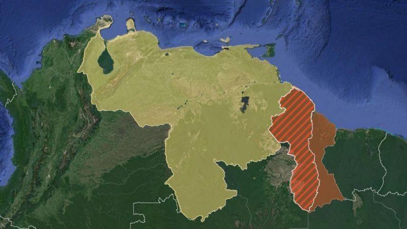 A 160000 négyzetkilométeres Esequibo-övezet a Venezuela és Guyana közötti diplomáciai vita tárgya