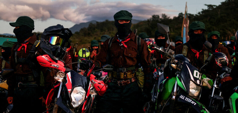 Chiapas, Mexikó, 2023. december 31: A zapatisták gerillafelkelésük 30. évfordulóját ünneplik