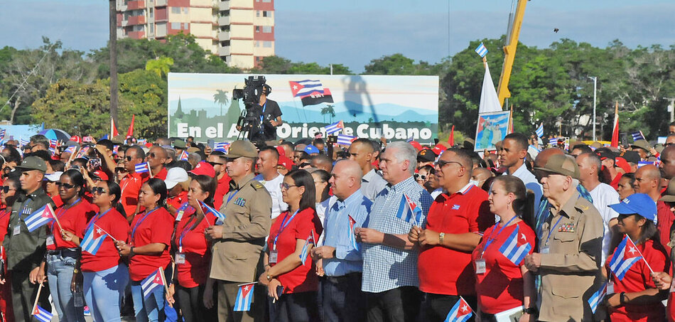 Miguel Díaz-Canel elnök is részt vett a tüntetésen