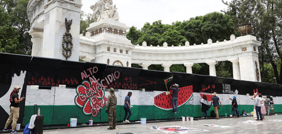A gázai népirtás elleni falfestmények mára számos latin-amerikai város utcáin láthatók