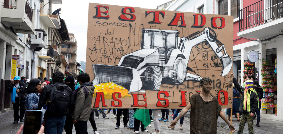 Tiltakozás a Dundee Precious Metals bányavállalat ellen Ecuadorban