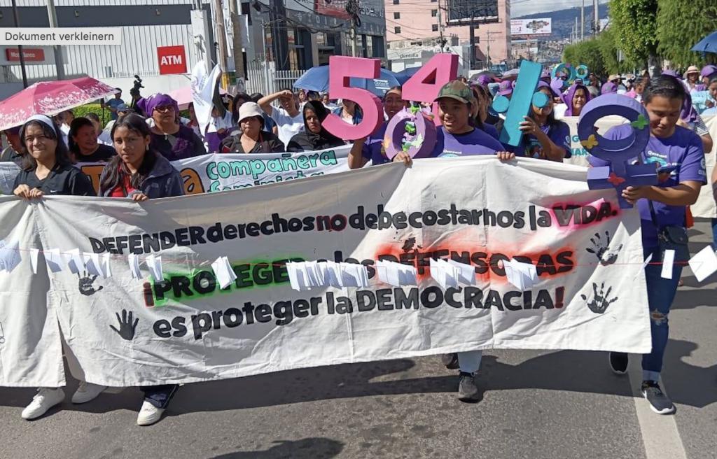 A narancssárga nap alkalmából Tegucigalpában tartott tüntetés