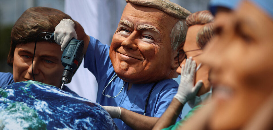 Az államfők csak minimális módon próbálnak segíteni a haldokló Földön. Oxfam-tiltakozás Belémben