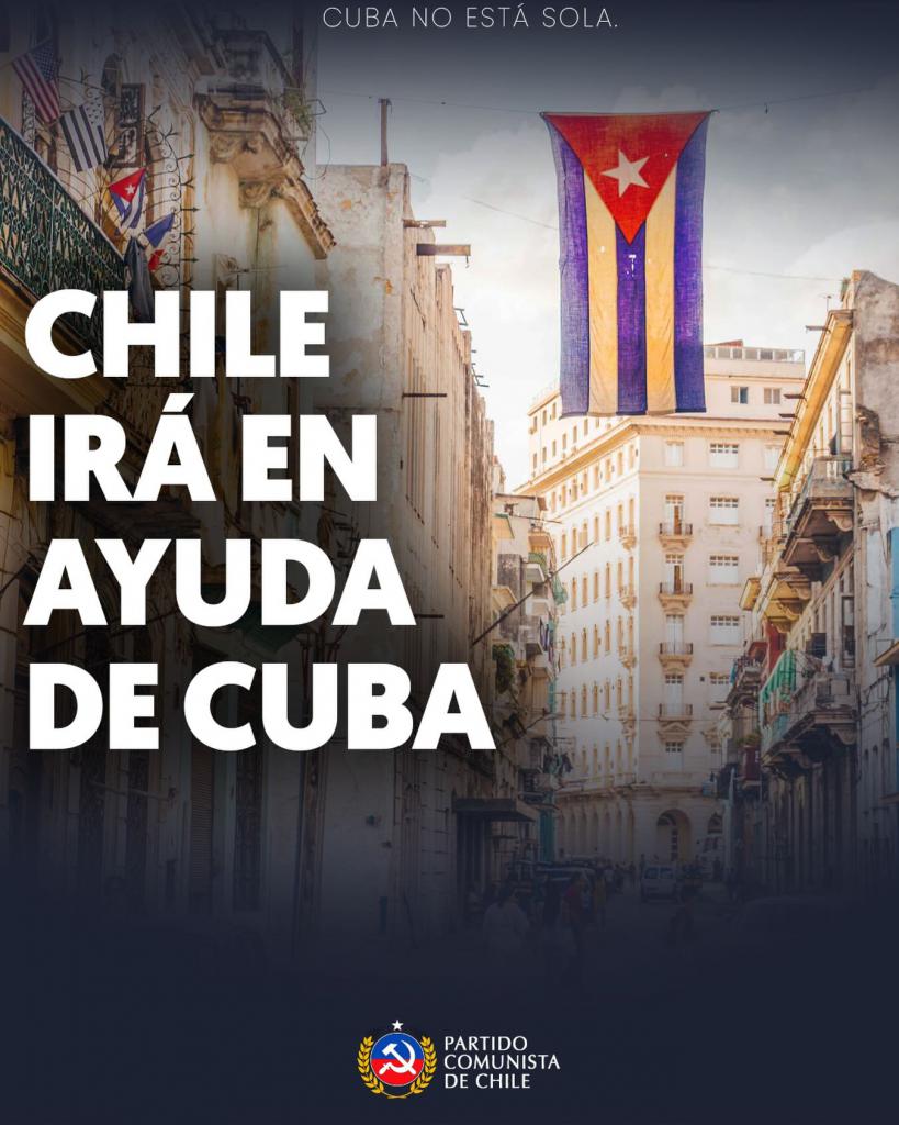 A Chilei Kommunista Párt a humanitárius segítségnyújtást szükséges lépésnek tartja a szigetország lakossága számára
