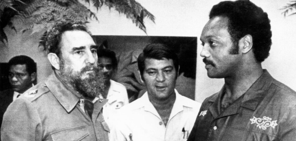 Jesse Jackson szocialista Kubába is ellátogatott, ahol Fidel Castróval találkozott (Havanna, 1984. június 25.)