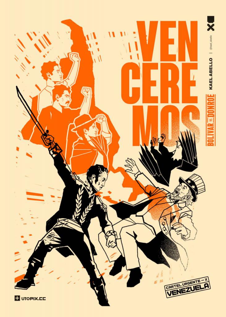 Kael Abello posztere a venezuelai helyzetről