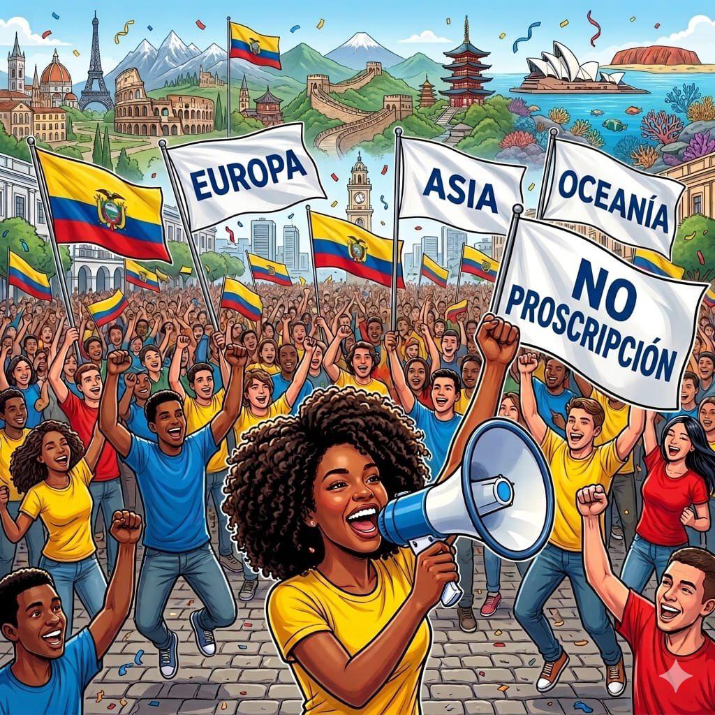 Ecuadorban és nemzetközi szinten az RC minden nap 17 órakor tüntetésre szólít fel