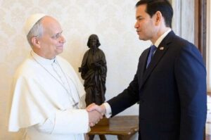 XIV. Leo pápa és Marco Rubio amerikai külügyminiszter
