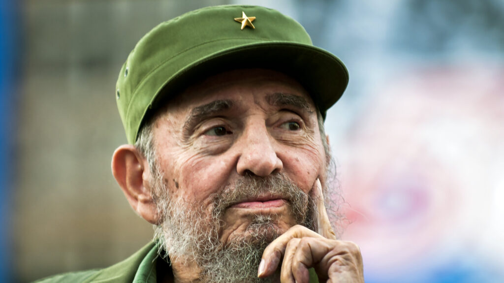 A kubai forradalmi vezető és elnök, Fidel Castro (1926. augusztus 13. – 2016. november 25.)