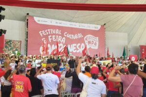 Egy éhségellenes tüntetésen Brazíliában