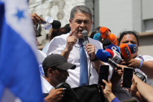 Juan Orlando Hernández, Honduras volt elnöke csütörtökön Tegucigalpában, Hondurasban