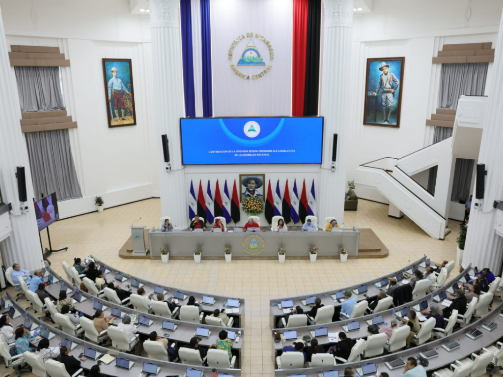 A nicaraguai parlament plenáris terme Managuában